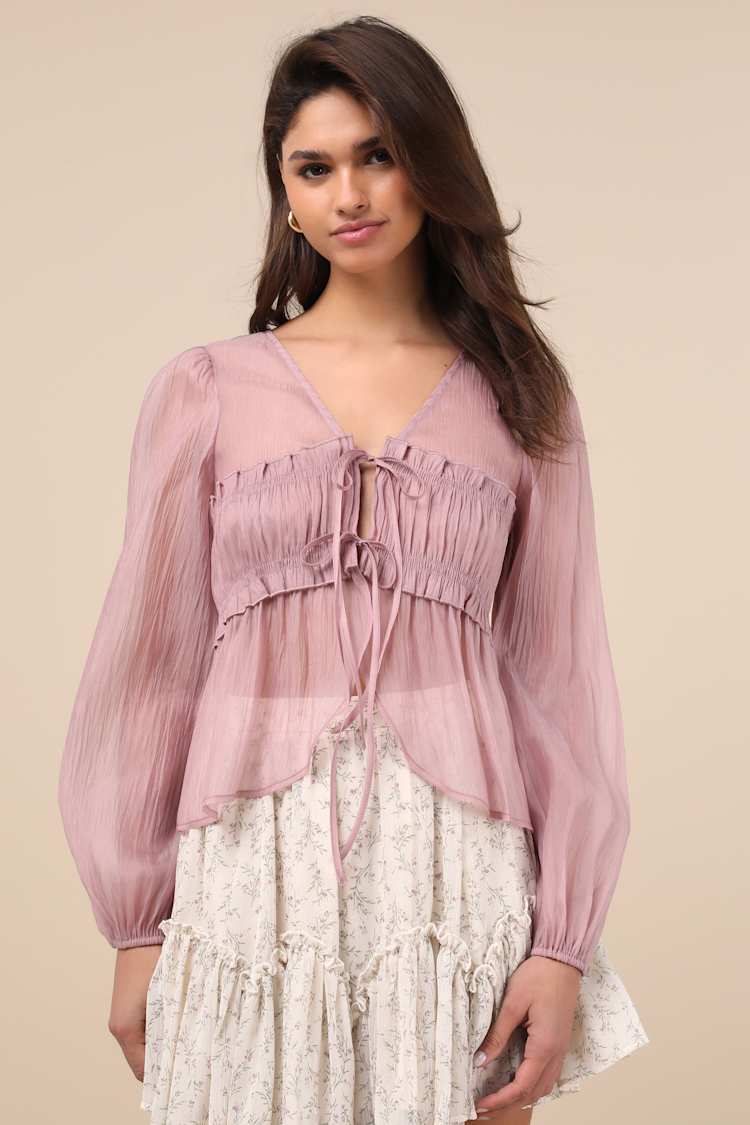 Blouse Torrid Peplum Manches Longues – Cœur Chiffon – Magenta – Taille L – NWT