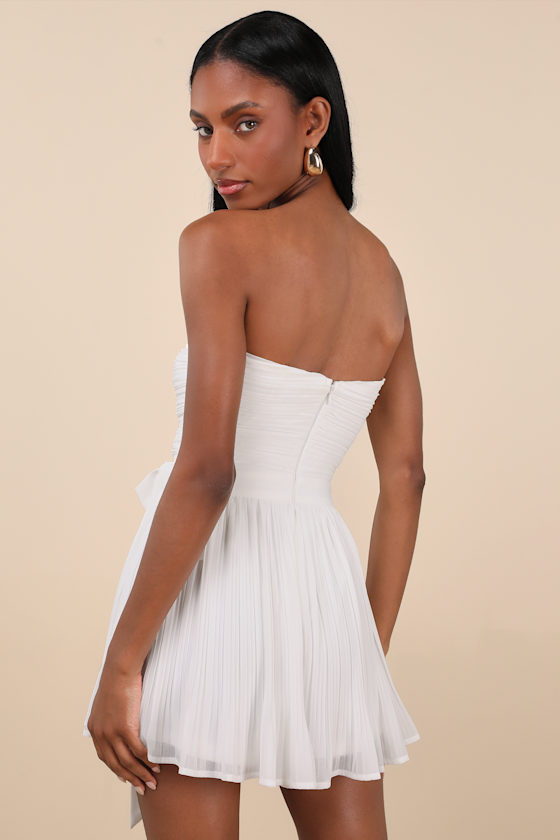 Seriously Sensational White Strapless Romper 2
