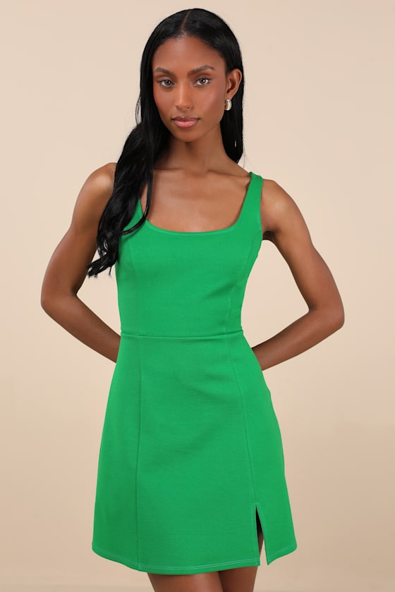 Image of Always Admired Green Sleeveless Mini Dress