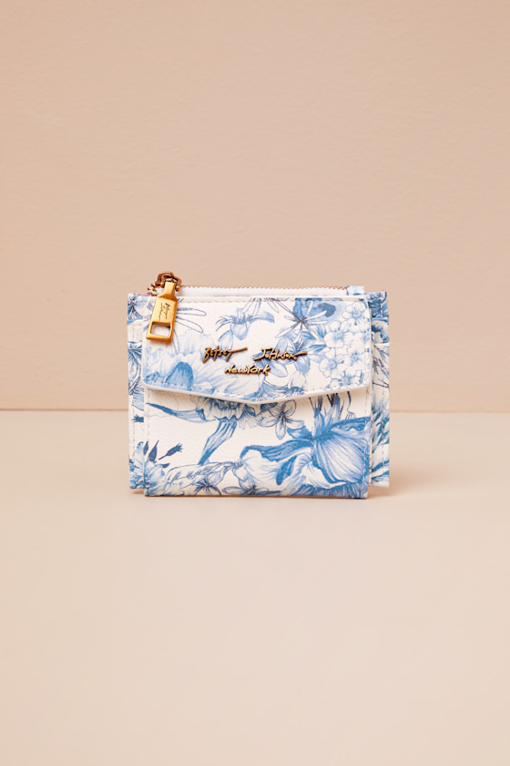 BETSEY JOHNSON TOILE BLUE BIFOLD WALLET