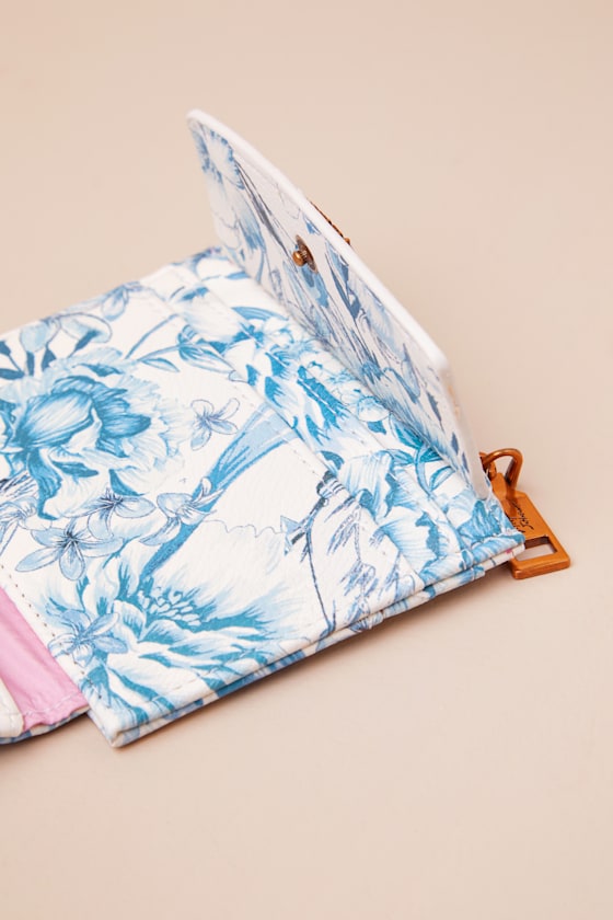 BETSEY JOHNSON TOILE BLUE BIFOLD WALLET