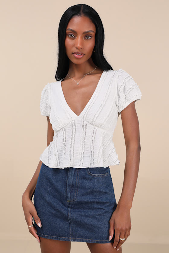 Twirla Puff Sleeve Crop Top