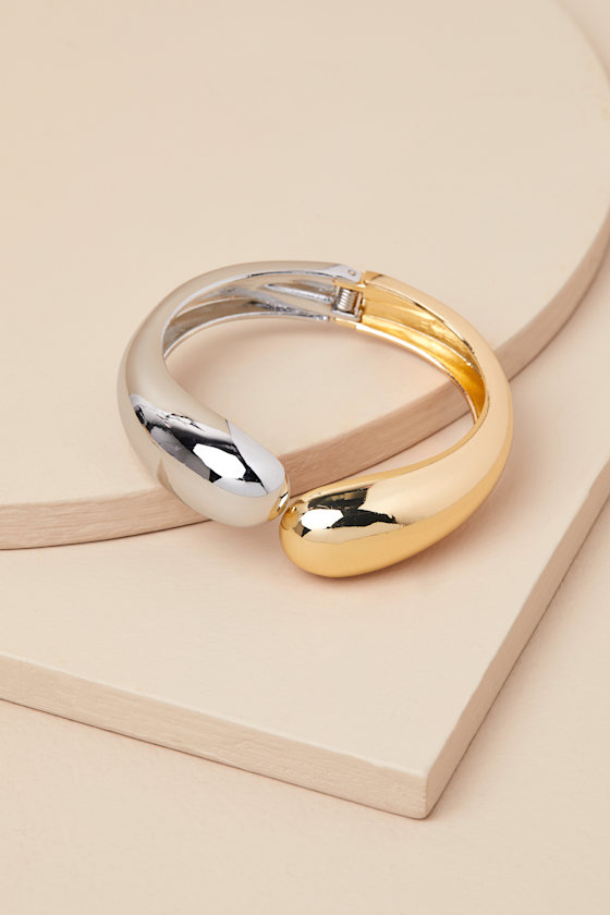 Petit Moments Livorno Gold And Silver Cuff Bracelet In Gold And Silver