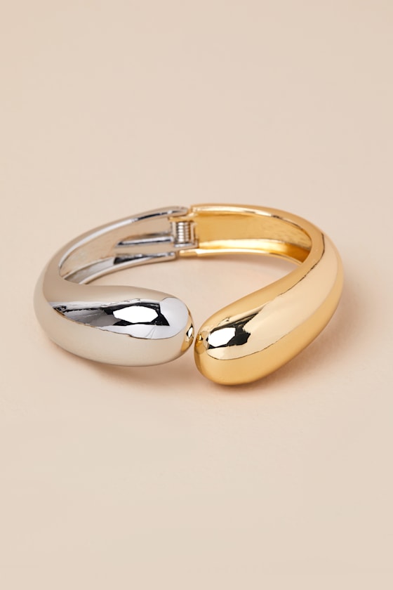Petit Moments Livorno Gold And Silver Cuff Bracelet In Gold And Silver