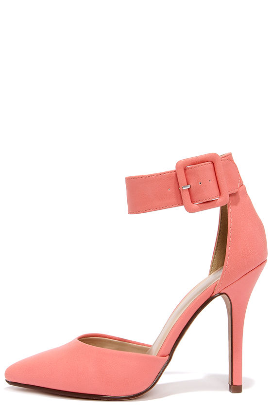 salmon pink heels