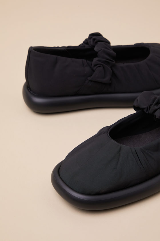 Camper Onda Flats - Black Pleated Ballet Flats - Ballet Flats - Image 5