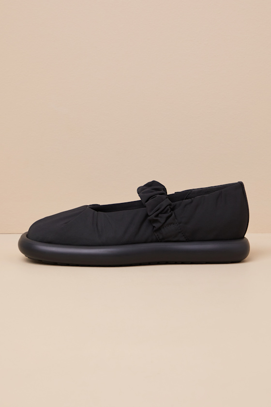 Camper Onda Flats - Black Pleated Ballet Flats - Ballet Flats - Image 6