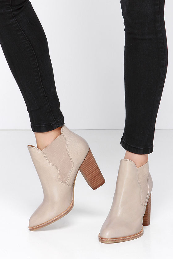 cream lace booties