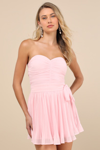 Seriously Sensational Light Pink Strapless Romper 1