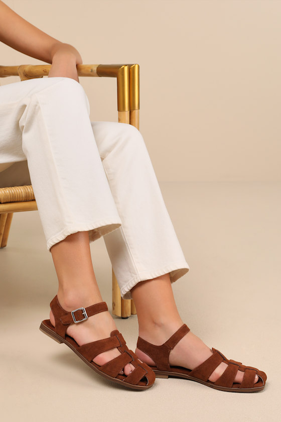 Rigmore Chocolate Suede Fisherman Sandals 1