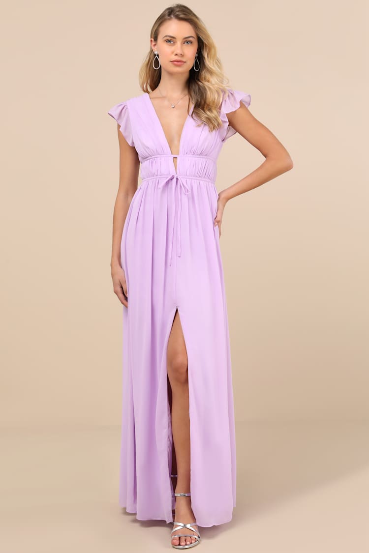 chinese dress ladies Lavender Slim Fit Maxi Dress main image 0