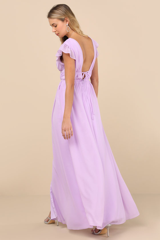 I'm All Yours Lavender Ruffled Maxi Dress 6