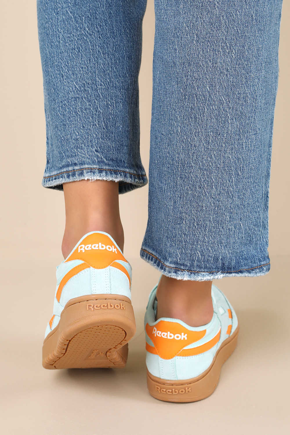 Club C Double Revenge Glitch Aqua Suede Leather Sneakers