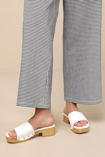Paley Bone Platform Slide Sandals 4