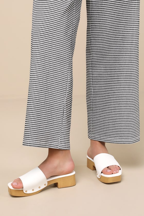 Paley Bone Platform Slide Sandals 4