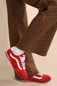 Super Lowpro Racing Red Suede Leather Sneakers 6