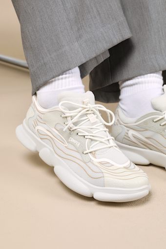 Karst White Multi Mesh Lace-Up Sneakers 1