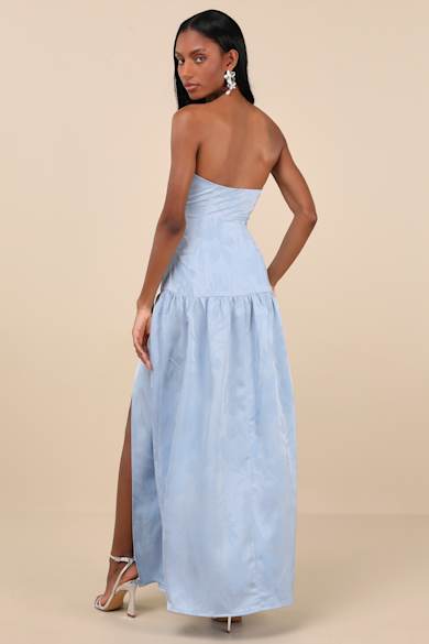Light Blue & Navy Blue Prom Dresses - Lulus
