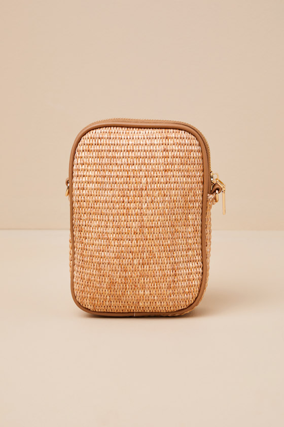 Shop Lulus Fenna Tan Raffia Woven Crossbody Bag