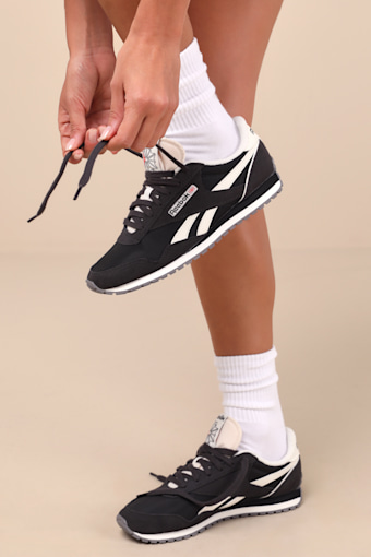 Classic AZ Washed Black and Chalk Suede Leather Sneakers 6