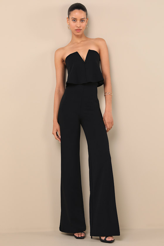 Power of Love Black Strapless Jumpsuit 5