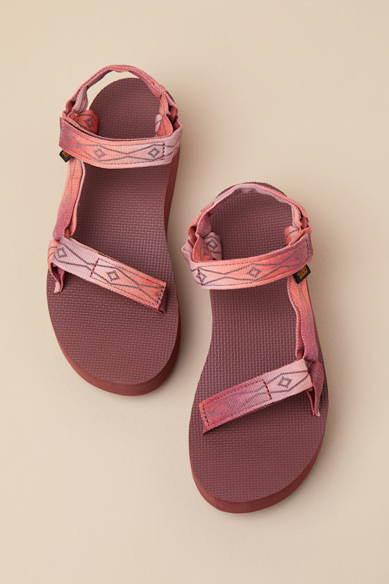 Teva Flatform Universal Sunscape Waterless Scarlet Sandals In Brown