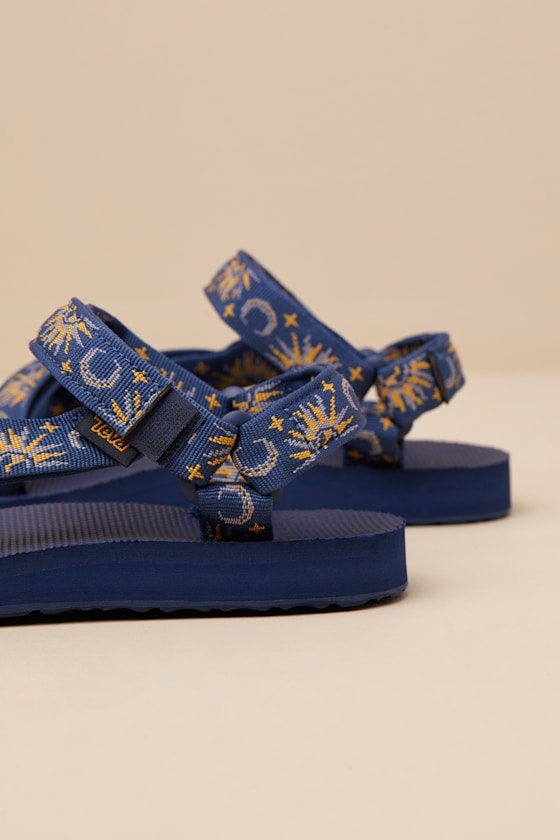 TEVA ORIGINAL UNIVERSAL BLUE SUN AND MOON SANDALS