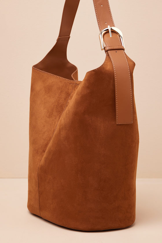 Shop Billini Cali Tan Suede Shoulder Bag