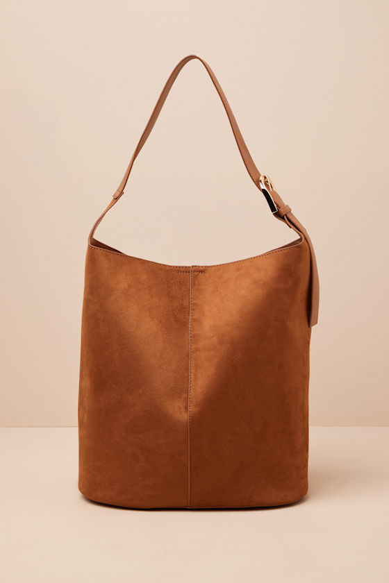 Shop Billini Cali Tan Suede Shoulder Bag