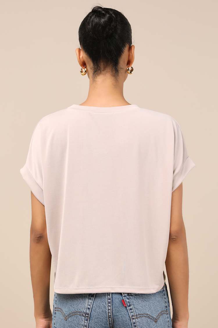 Cool Instincts Beige Short Sleeve Top