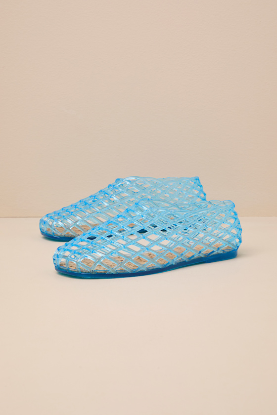 Marlow Blue Sheer Jelly Flats 2