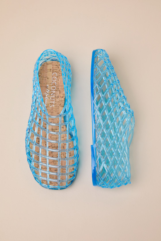 Shop Coconuts By Matisse Marlow Blue Sheer Jelly Flats