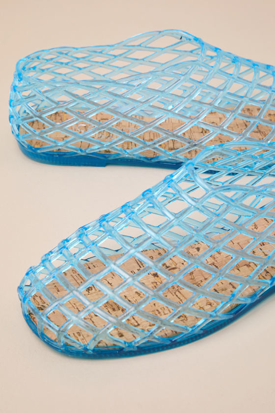 COCONUTS BY MATISSE MARLOW BLUE SHEER JELLY FLATS