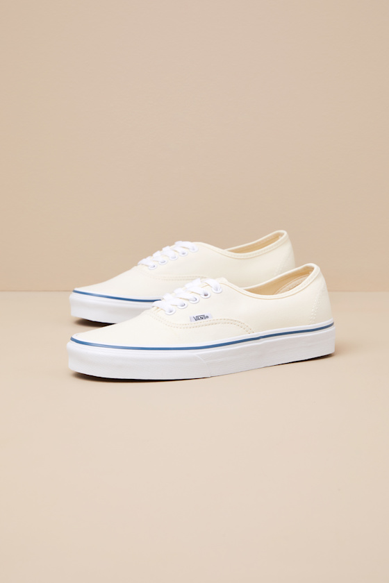 Authentic White Lace-Up Sneakers 2