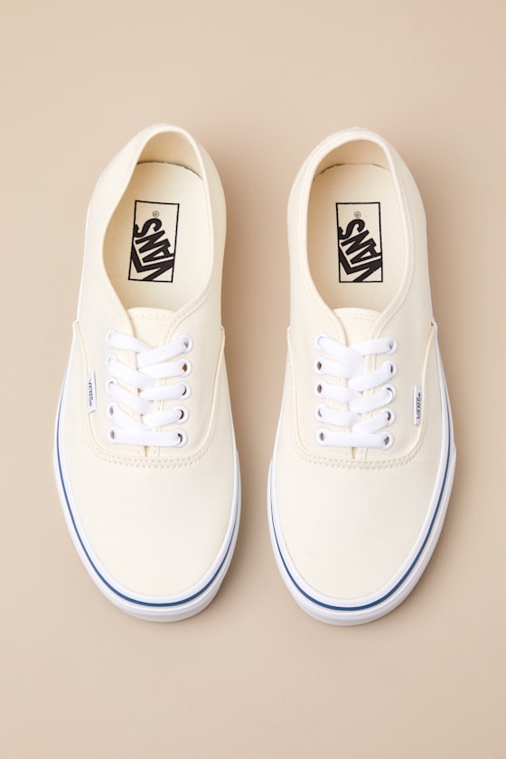 Vans Authentic White Lace-up Sneakers In White