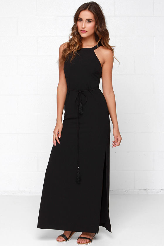 Black Swan Indulgence - Black Dress - Maxi Dress - $103.00