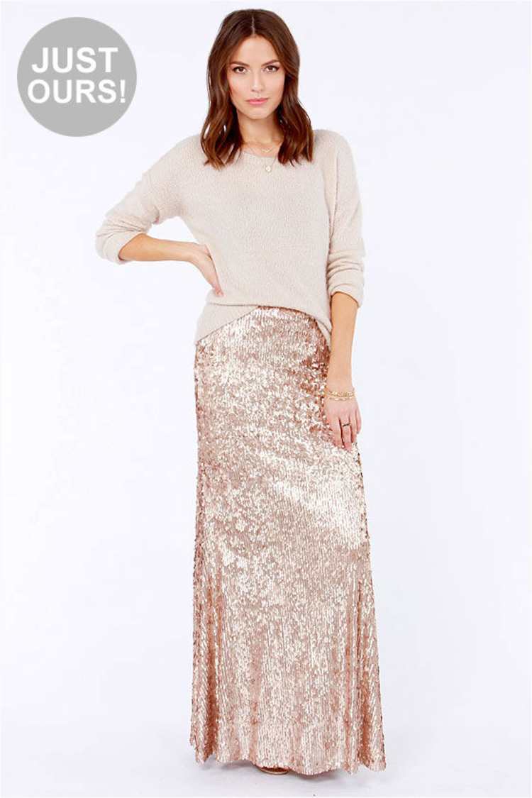 Sequin maxi skirt queen Clearance