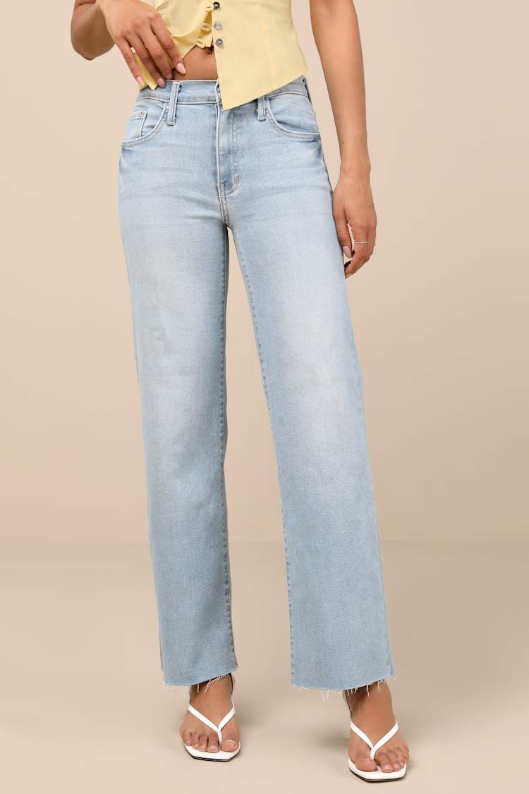 Trending Intention Light Wash Slim Palazzo Jeans
