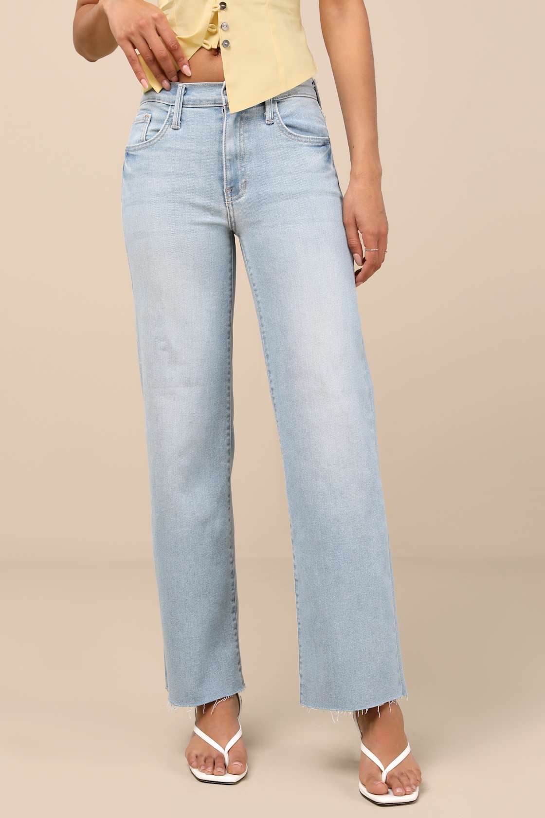 Trending Intention Light Wash Slim Palazzo Jeans