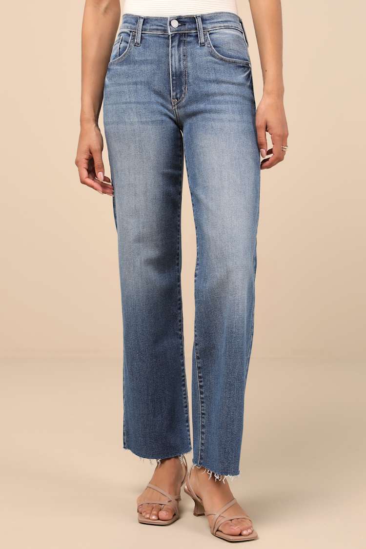 Trending Intention Medium Wash Slim Palazzo Jeans