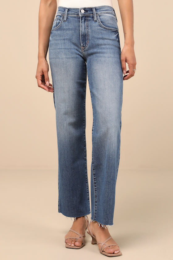 Trending Intention Medium Wash Slim Palazzo Jeans 2