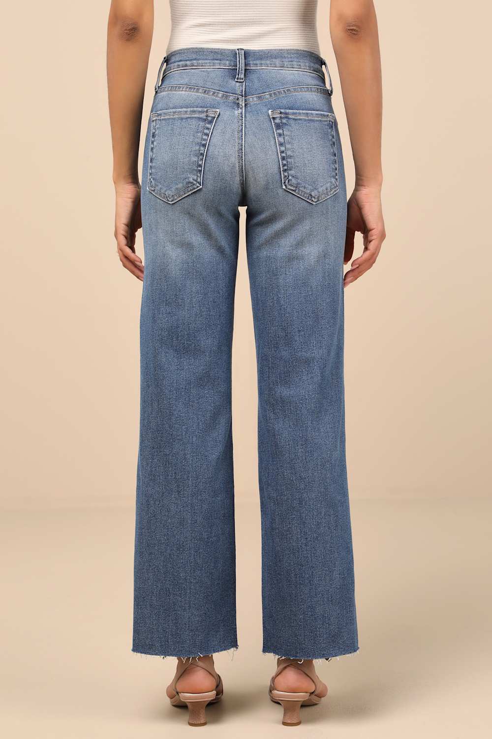 Trending Intention Medium Wash Slim Palazzo Jeans