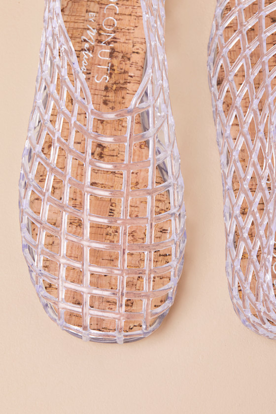 COCONUTS BY MATISSE MARLOW CLEAR SHEER JELLY FLATS