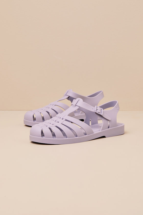 MELISSA POSSESSION GREY MATTE JELLY STRAPPY BUCKLE SANDALS