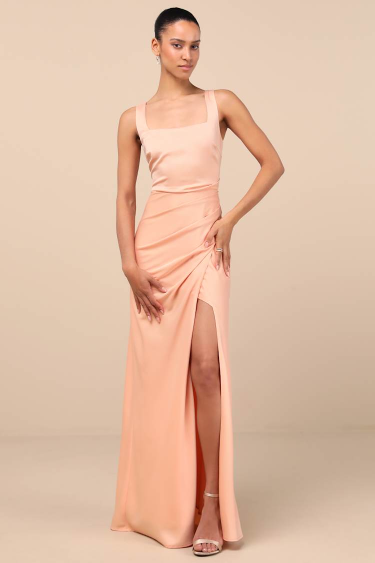 green emerald velvet dress Elizabeth K GL2153CL Prom Dress - Peach main image 0