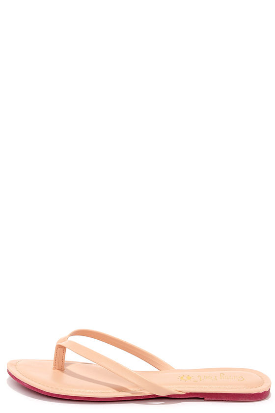 womens nude flip flops