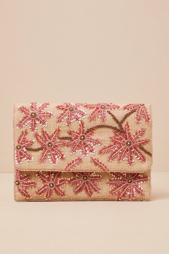 Sara Clutch- Beige main image 1