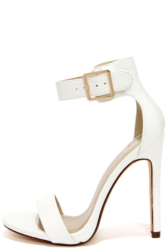 Sexy White Heels - Single Sole Heels - Ankle Strap Heels - $27.00 - Lulus