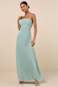 Jelena Sage Pleated Sleeveless Maxi Dress 5