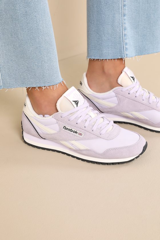 Classic AZ Purple and Chalk Lace-Up Sneakers 1